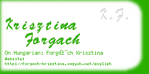 krisztina forgach business card